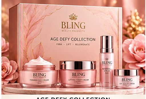 Age Defy Collection BLING-branded gift set design concept