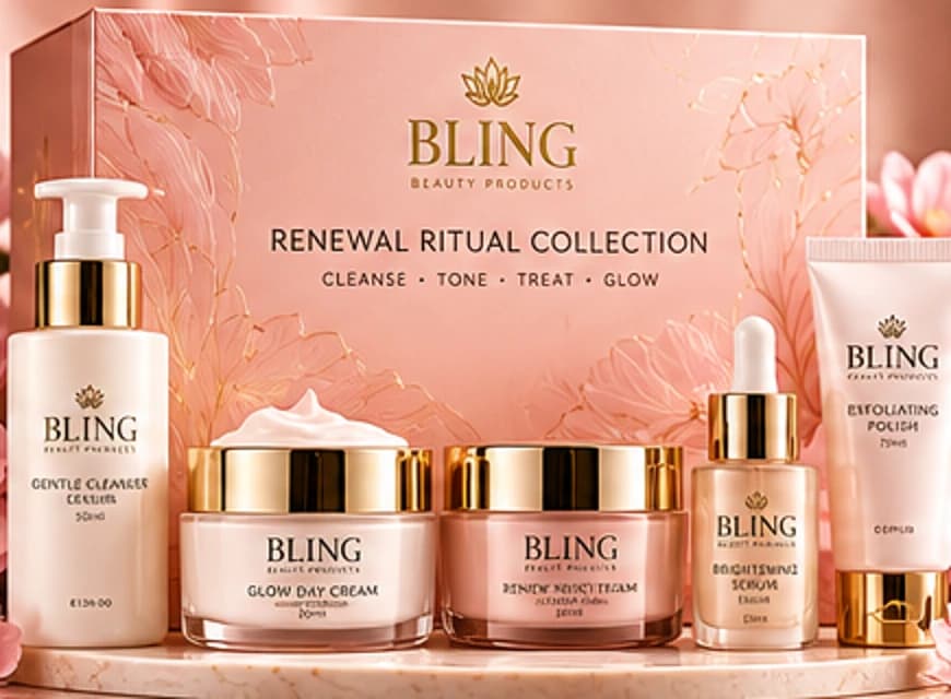 Renewal Ritual Collection packaging detail from the same design concept