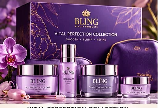 Vital Perfection Collection BLING-branded gift set design concept