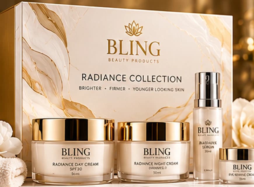 Radiance Collection packaging detail from the same design concept